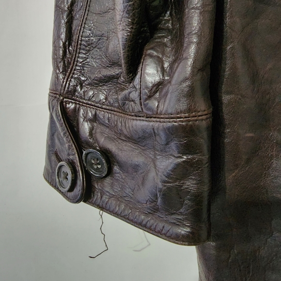 Banana Republic Vintage Men's Brown Leather Jacket XL - Picture 6 of 9